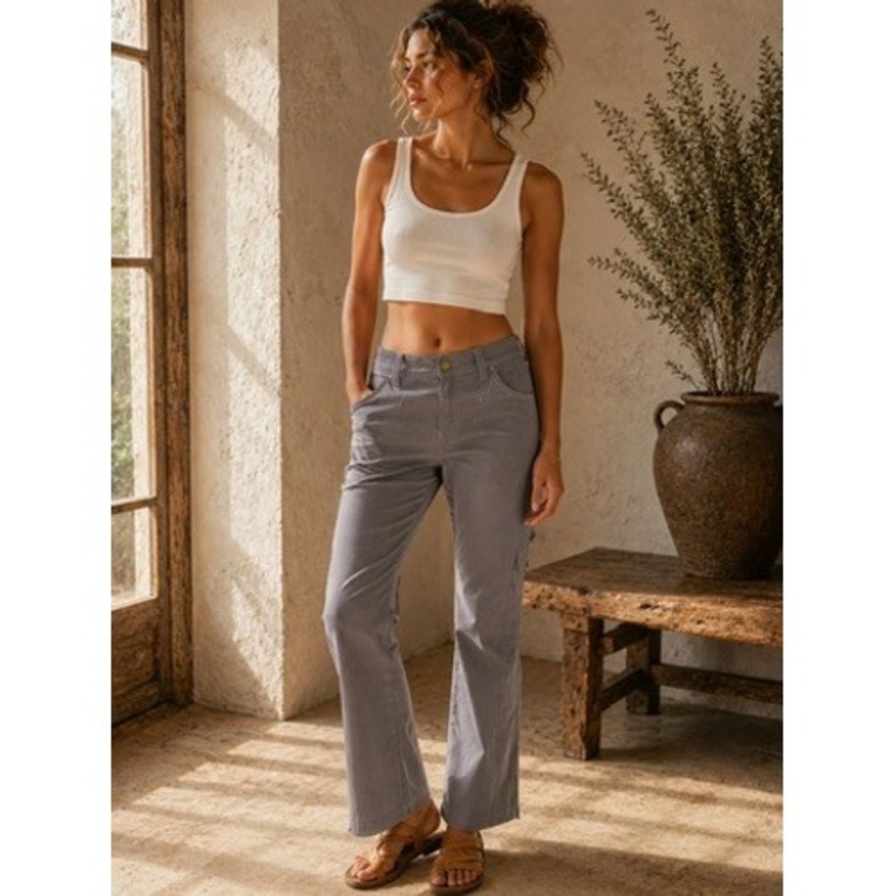 Athleta Gray Nylon Spandex Hiking Cargo Pants 683761 Womens Size 8 gorpcore